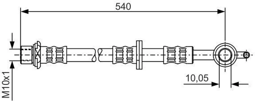 Réparation freinage Toyota Yaris P1 : Tuyau Bosch 1 987 476 834 OE 90080