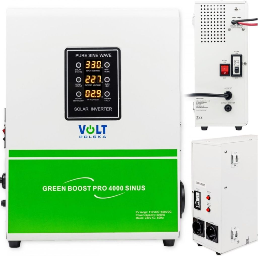 Volt Solar Wechselrichter Green Boost PRO 4000 Sinus BYPASS