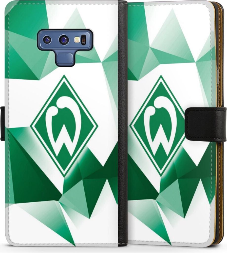 DeinDesign Klapphülle für Samsung Galaxy Note 9 Handytasche Lederhülle Tasche Offizielles Lizenzprodukt SV Werder Bremen Tarnmuster