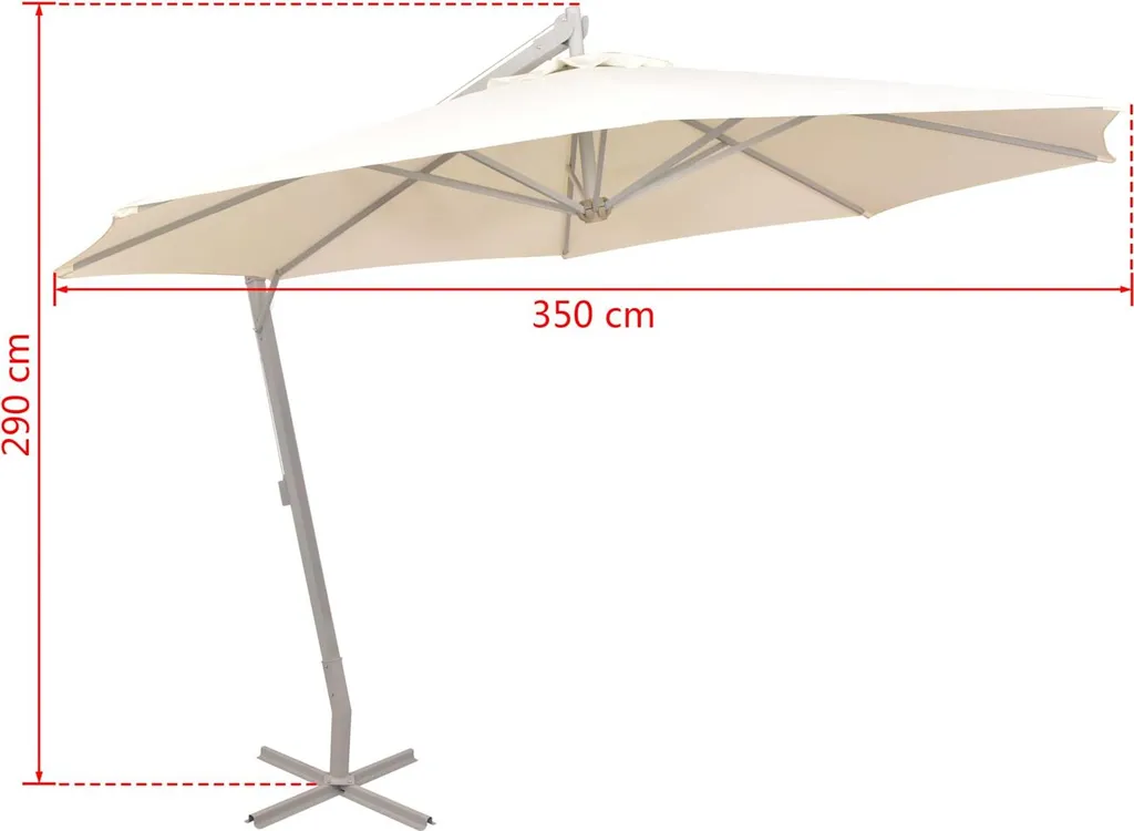 Parasols d'extérieur Beige Polyester Idéal pour Repas d'Été et Détente - 8