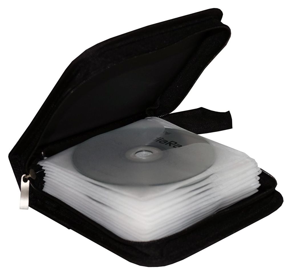 MediaRange BOX50, Geldbörsenhülle, 24 Disks, Schwarz, Produktbild 