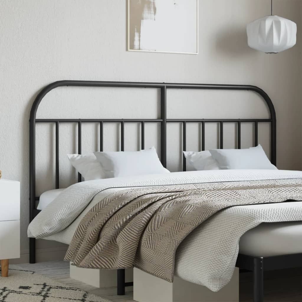 vidaXL Kopfteil Metall Schwarz 160 cm - Kopfteil - Kopfteile - Bettkopfteil - Kopfteil Für Doppelbett