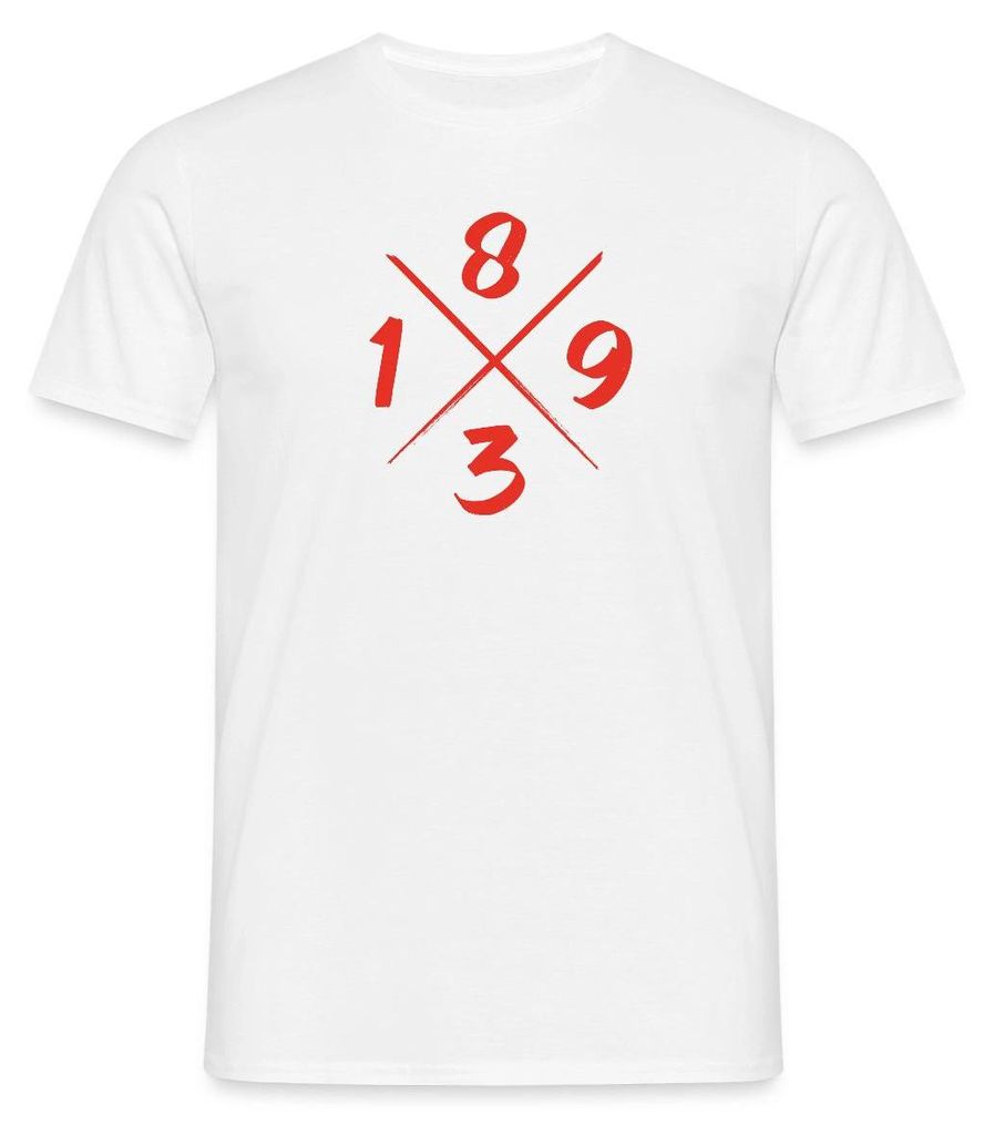 Spreadshirt Stuttgart 1893 Fußball Fan Männer T-Shirt, L, Weiß