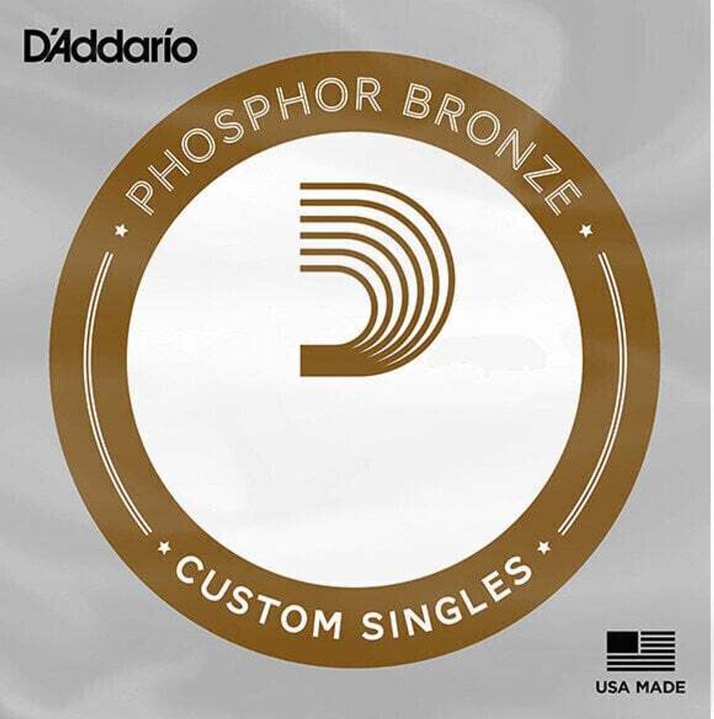 D'Addario PB022 Phosphor Bronze Einzelsaite für Gitarre