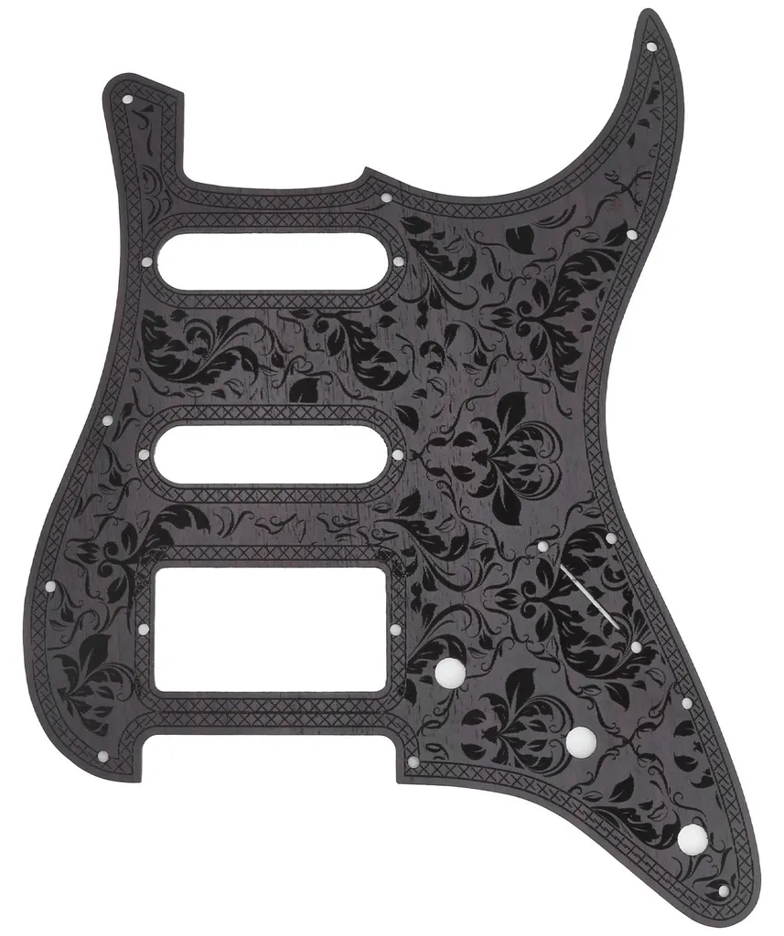 Plaque de protection 11 trous palissandre massif pour guitare électrique