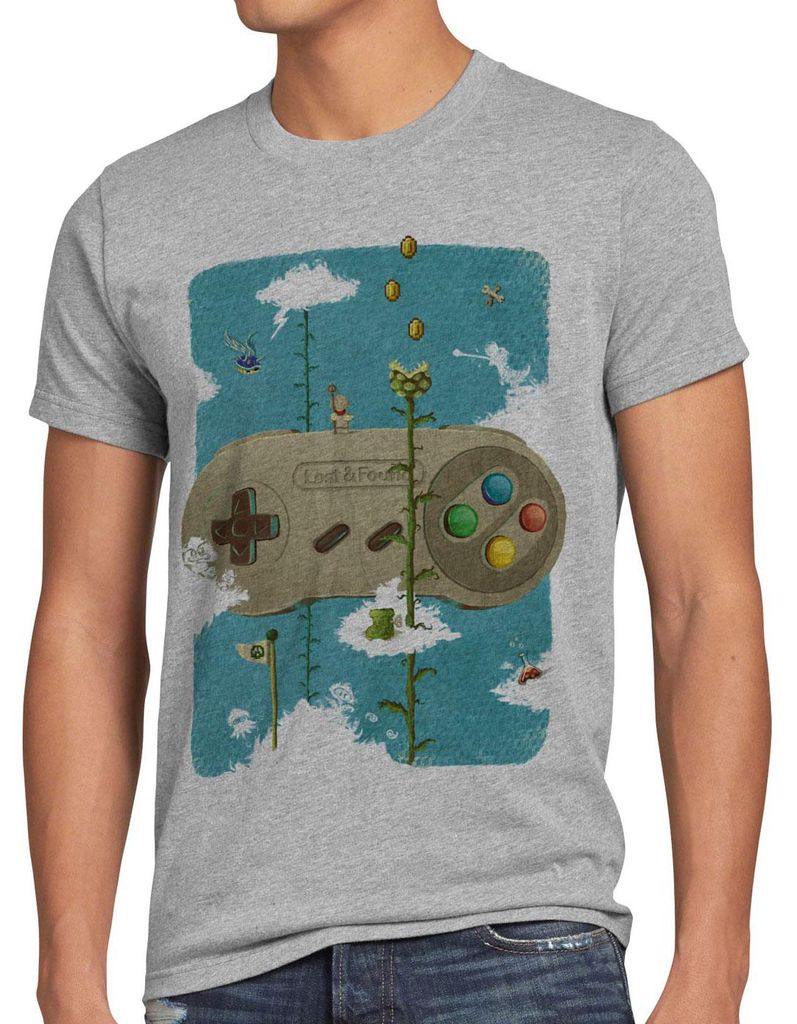 style3 16-Bit Nostalgie T-Shirt Herren snes super kart Produktbild 