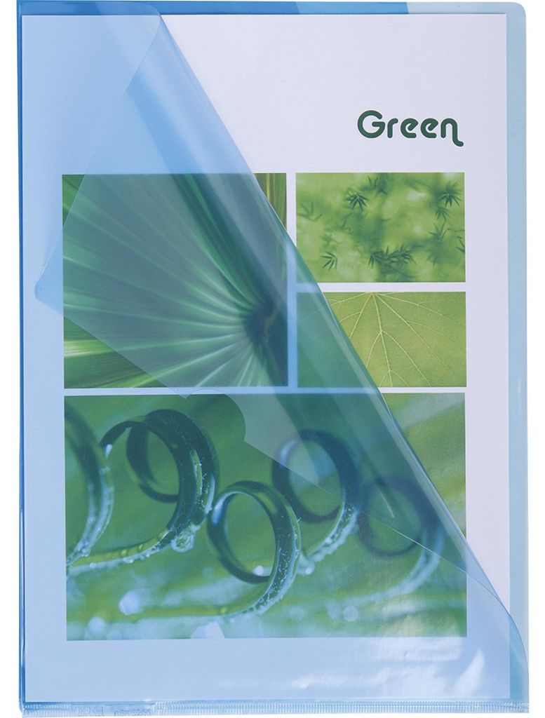 Exacompta 10x Pack 10 Aktensichthüllen glattem festem PVC 130μ A4 Blau 660525E