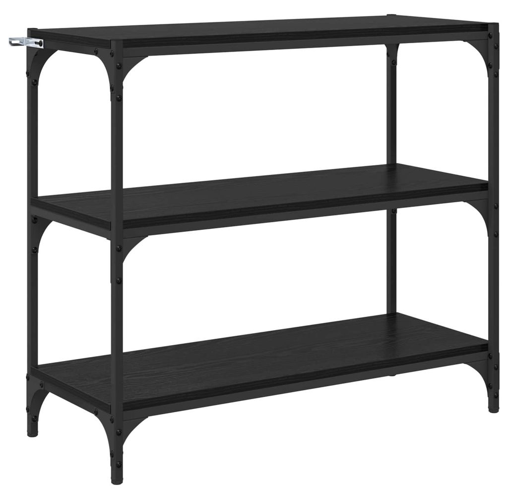 Bücherregal Schwarz Eichen-Optik 80 x 33 x 70,5 cm