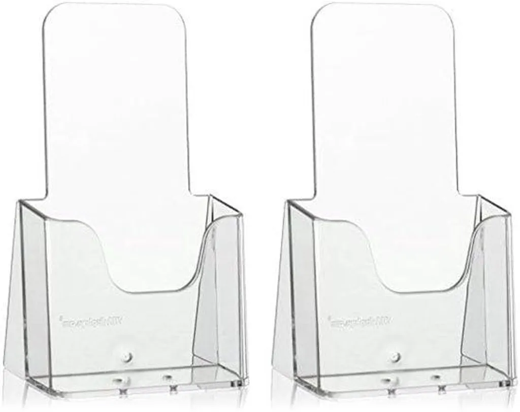 Support Dépliant DL pour Accueil et Salon Professionnel - Lot de 2 Transp.