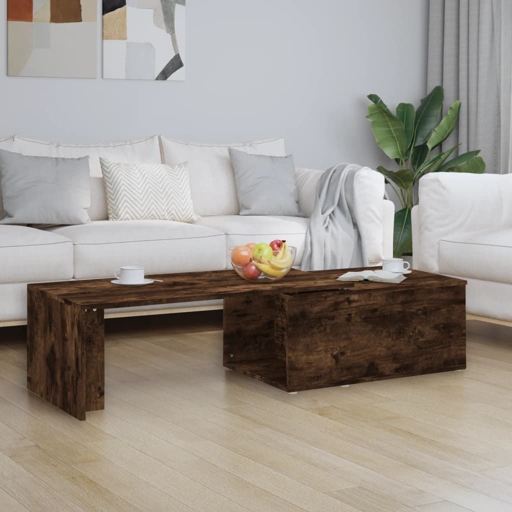Maison Exclusive - Couchtisch Räuchereiche 150x50x35 cm Holzwerkstoff