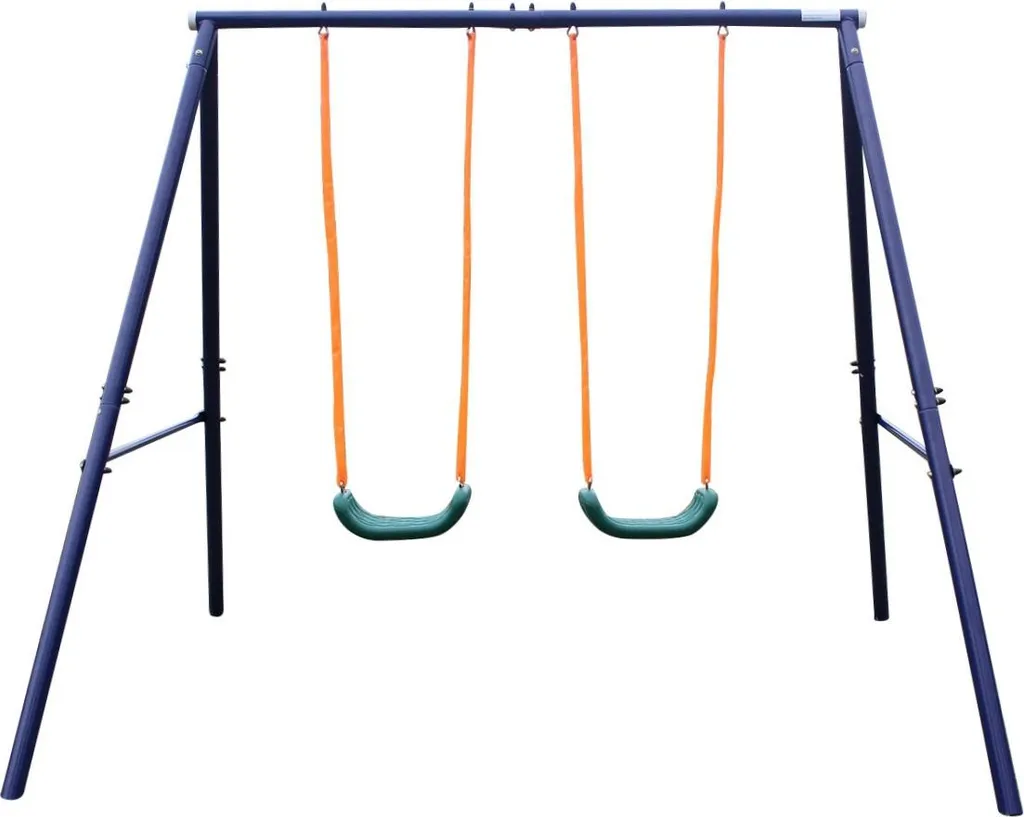 Balançoire double 90kg - Structure renforcée pour extérieur et cour