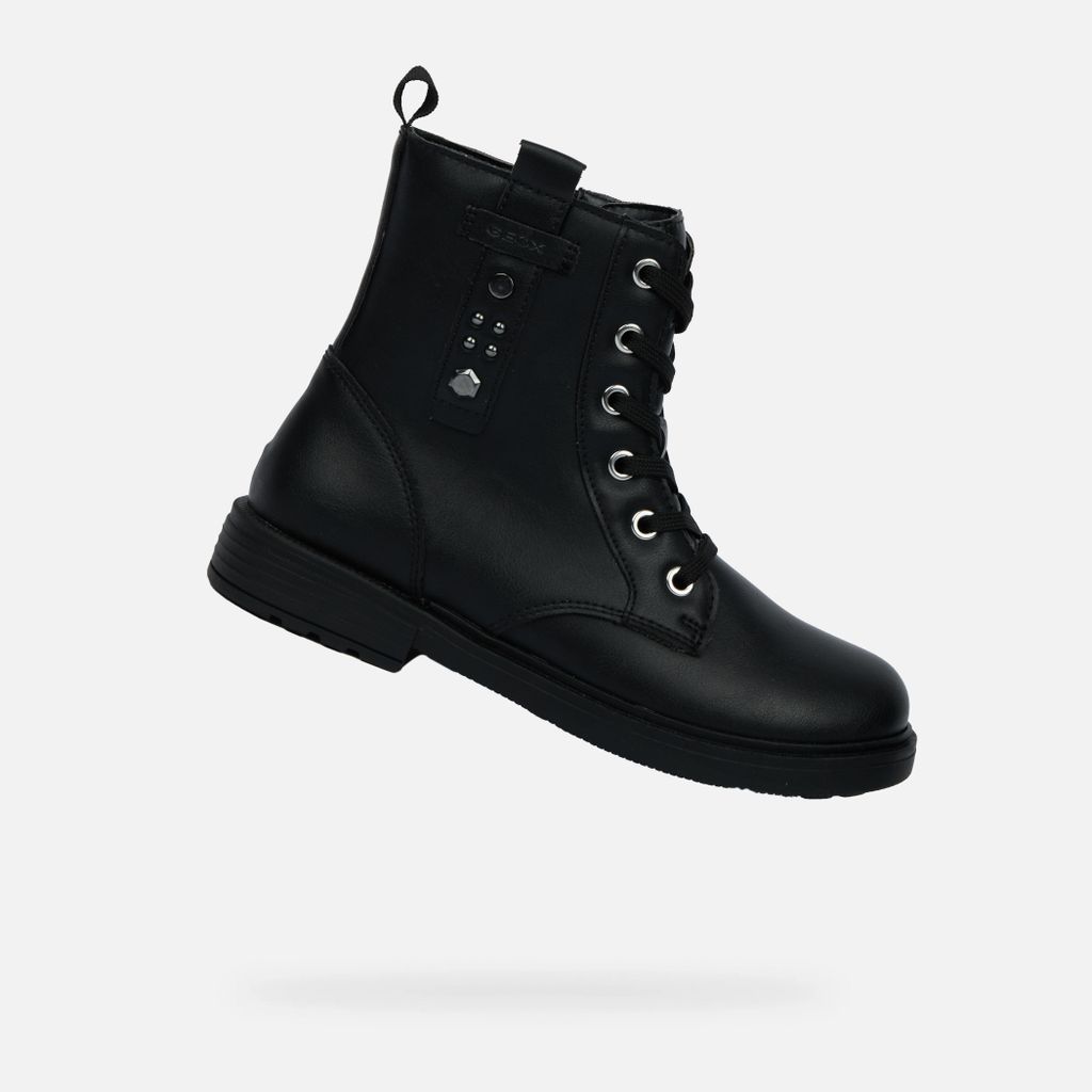 Geox Schwarze Mädchen-Ankle-Boots von Eclair Girl 33