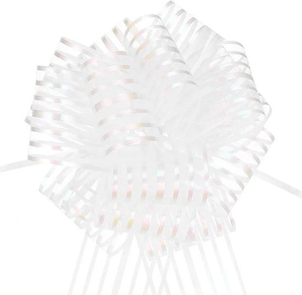 Nœud automatique géant de 20 cm en ruban plastique pour grand cadeau x5