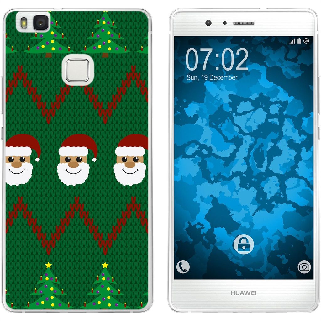 PhoneNatic Case kompatibel mit Huawei P9 Lite Silikon-Hülle X Mas Weihnachten X-Mas Sweater M7