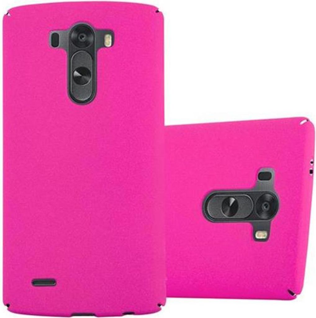 Cadorabo Schutzhülle für LG G3 Hülle in Pink Etui Hard Case Handyhülle Cover