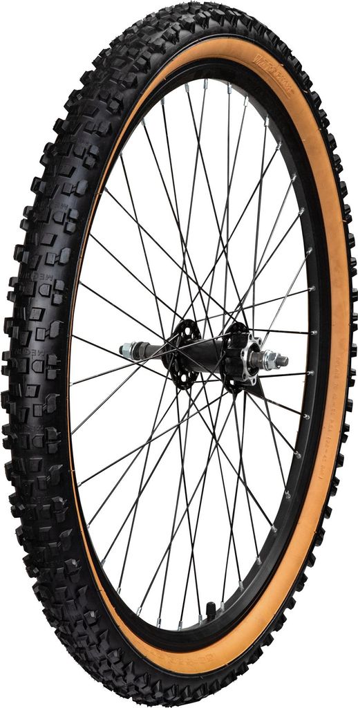 Komplettrad Felge mit Reifen Mountainbike Felgen Laufradsatz Fahrrad Laufrad schwarz/braune Sidewall 26 x 2,35" Hinterrad