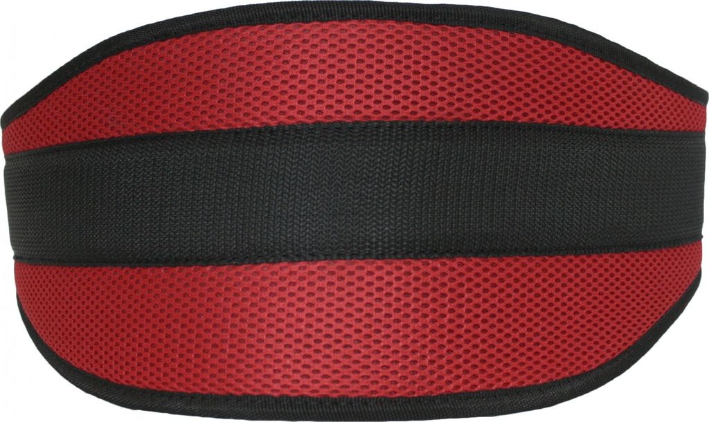 Fitness Gürtel Gewichthebergürtel Rückenstützgürtel Textilien rot, Größe:L