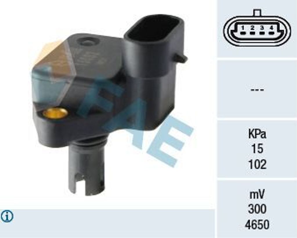 FAE 15062 Ladedrucksensor für SKODA FELICIA II (6U1) Saugrohr