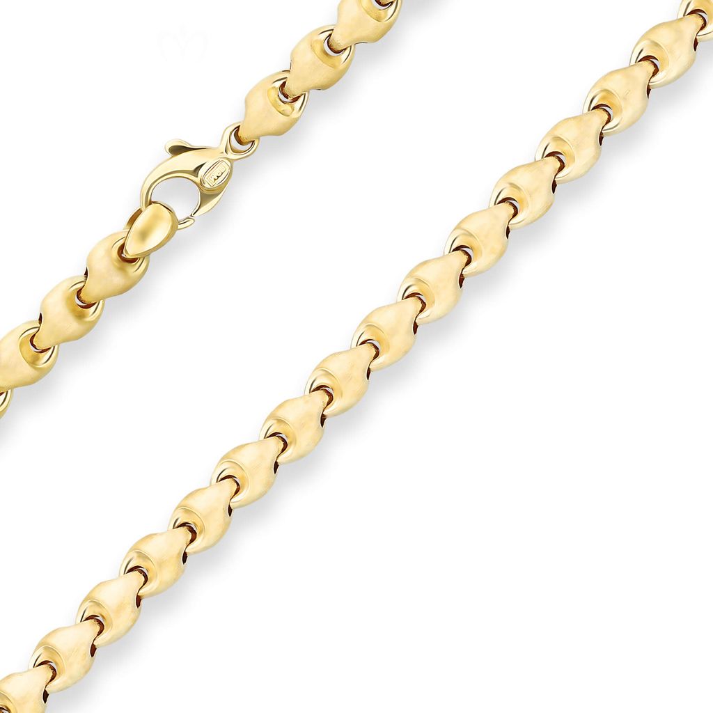 4,9mm Armband Fantasiekette Goldarmband Armschmuck aus 585 Gold Gelbgold 19cm