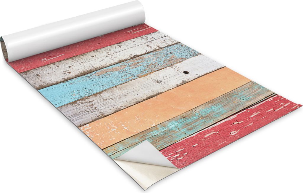 Selbstklebende Möbelfolie - Dekorationsfolie - Tischmöbel - Zuschneidbar - Bunte Tafeln - 100 x 50 cm