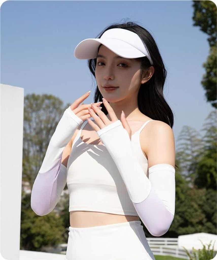 INF Patchwork-Armstulpen für Sonnenschutz im Sommer Violett M