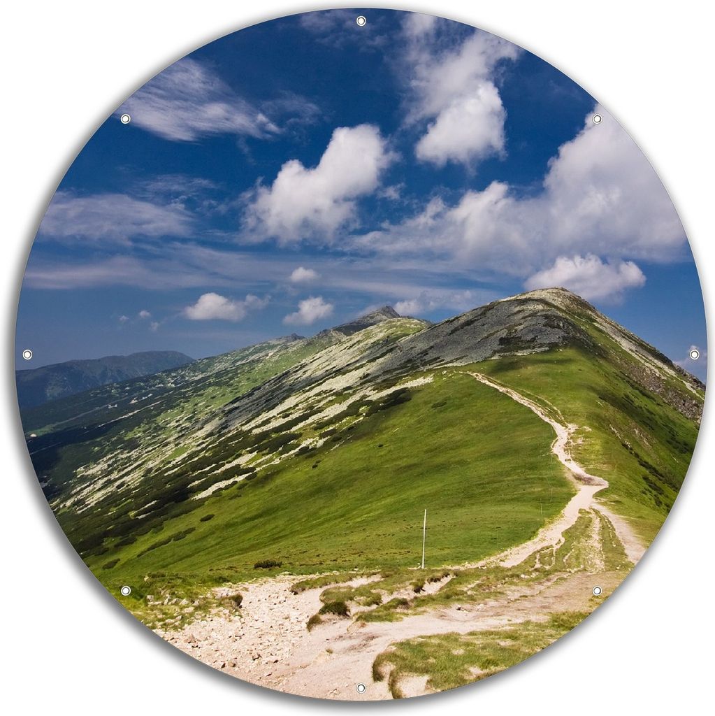 Wallario rundes Outdoor-Poster für Garten oder Balkon, Motiv Alpenluft, 60 cm Durchmesser