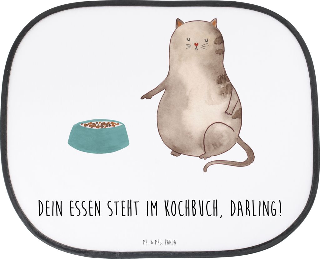 Mr. & Mrs. Panda Autoscheiben Sonnenschutz Katze Fressen - Weiß - Geschenk, Auto, Autosonnenschutz, hitzeschutz, Sonnenblende, Fenster