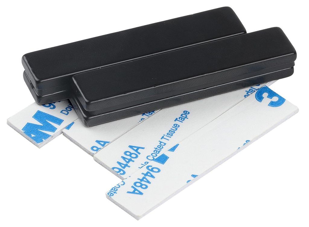 Neodym-Magnete, extra starke selbstklebende Magnete, schwarz, 50x10x3 mm, starke selbstklebende Magnete, rechteckige Magnete für Magnettafeln und ...