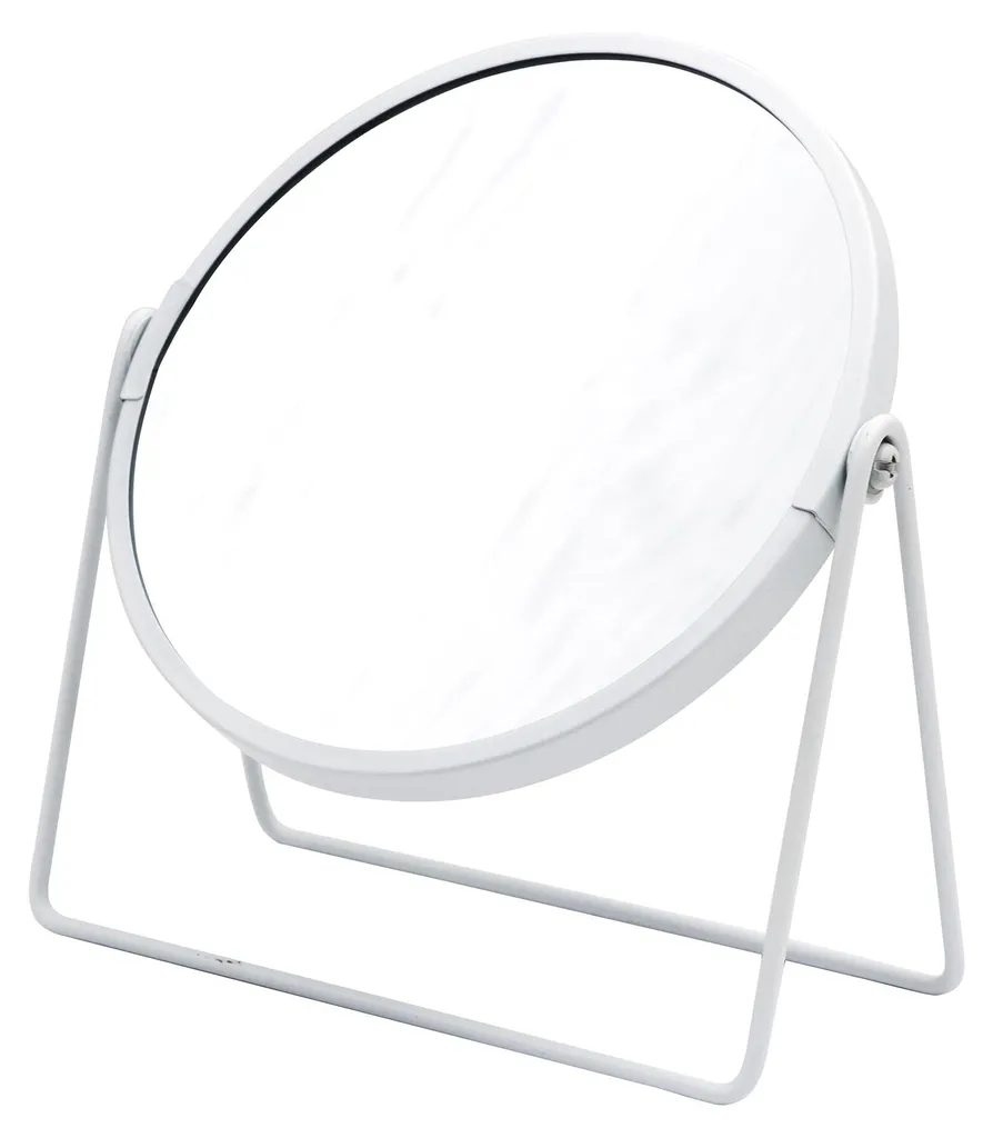 Miroir sur pied Sommer grossissant x5 blanc, finition moderne pratique