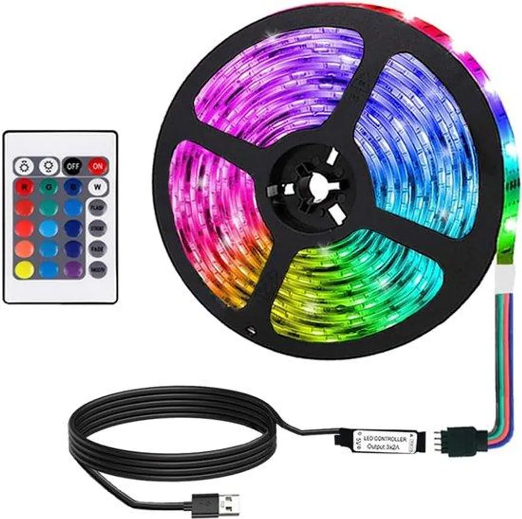 Kit ruban LED 2 mètres haute densité avec pilotage par télécommande
