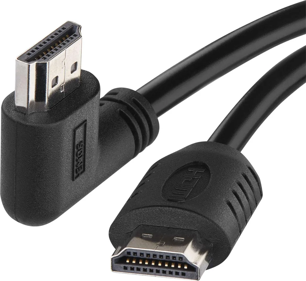 Câble HDMI coudé anti-torsion 1,5m EMOS : Finissez-en avec les câbles pliés