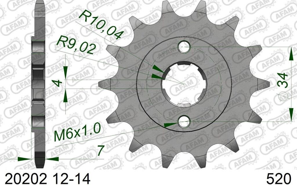 AFAM Standard Stahlritzel vorne 20202 - 520