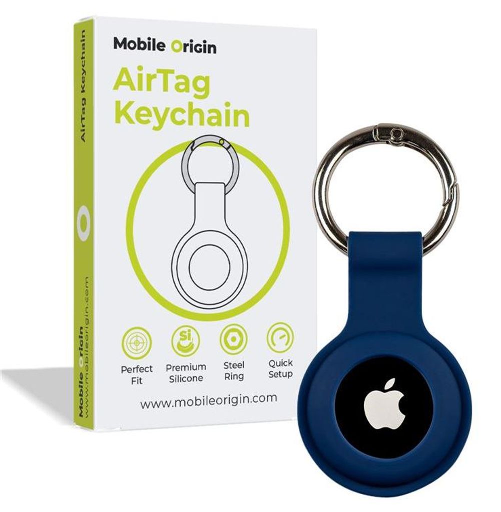 Mobile Origin FRL-ATKC-BLU, Hülle, Blau, Apple, Silikon, Metall, AirTag, 38 mm
