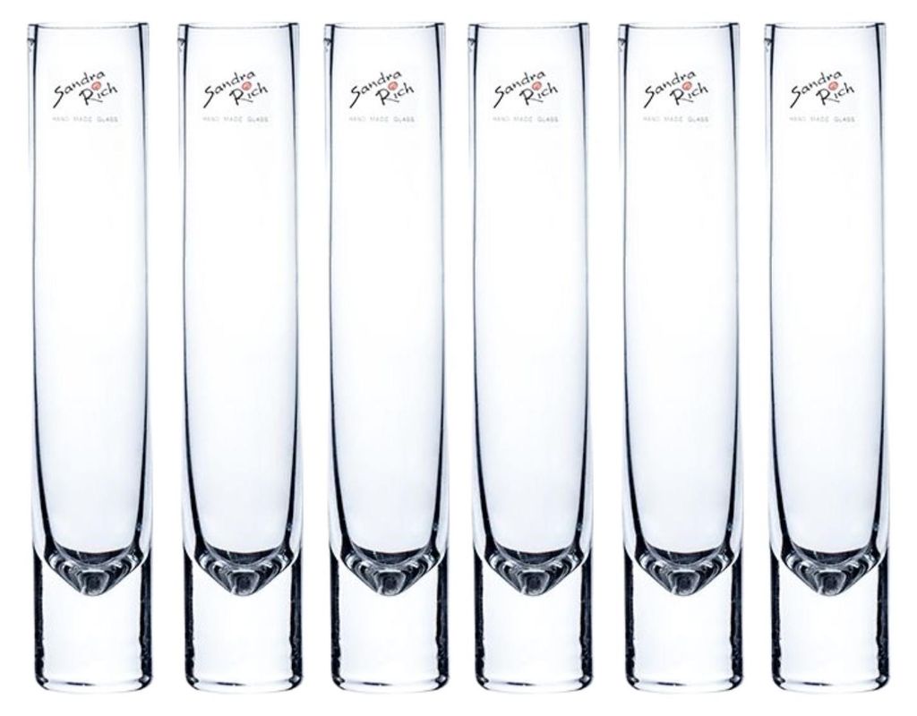 6er Set Glasvasen, Blumenvasen SOLIFLEUR H. 22cm D. 4cm Produktbild 