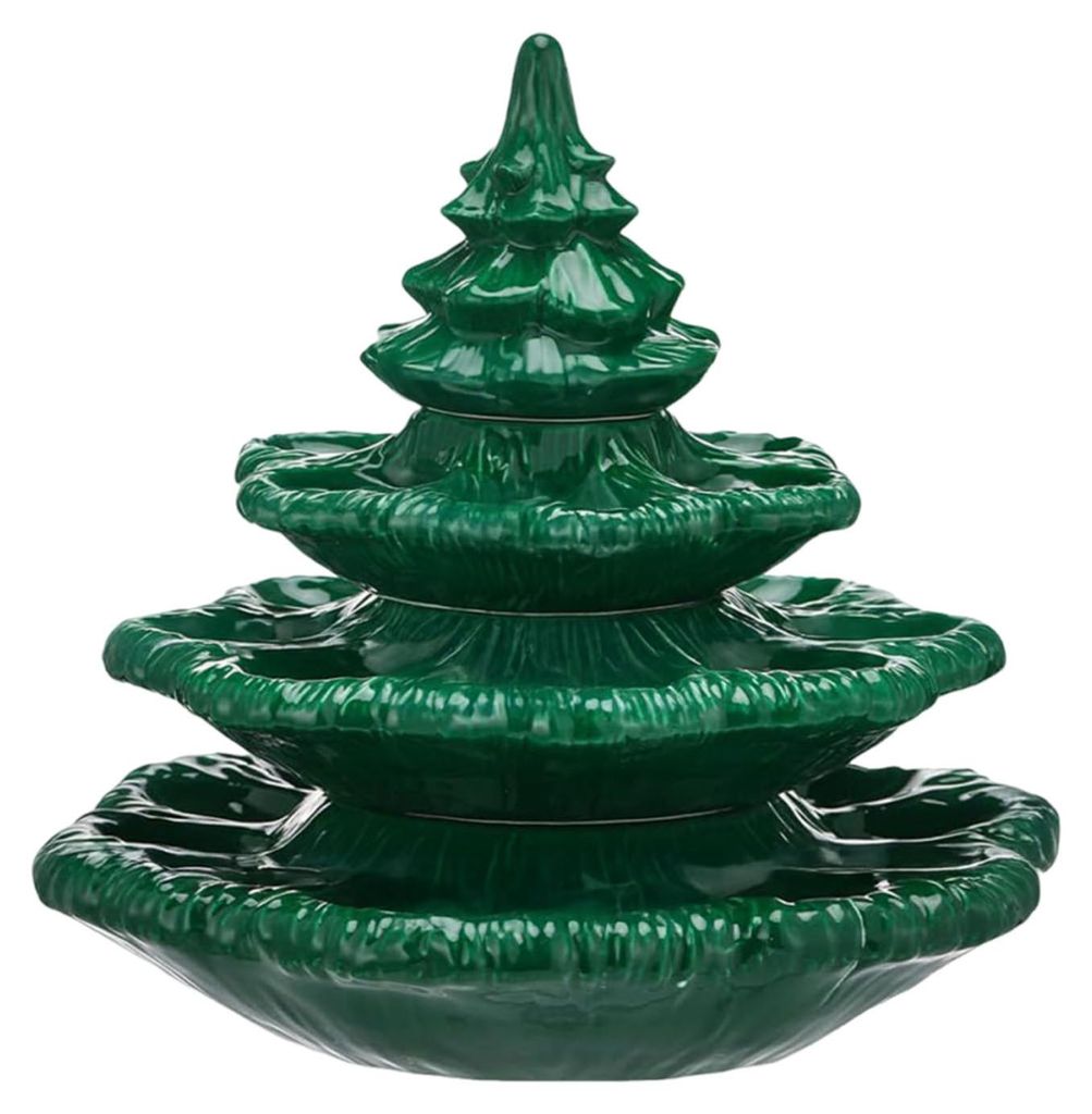 Eierplatte in Weihnachtsbaumform, festliche Servierplatte aus Kunstharz für 24 Eier, ideal für Weihnachtsfeiern und als Dekoration