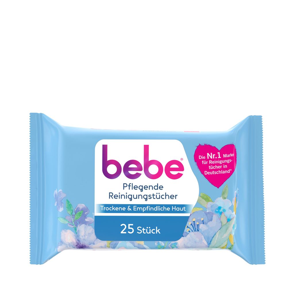 bebe Pflegende Reinigungstücher Trockene & Empfindliche Haut (1x 25Stk Packung)