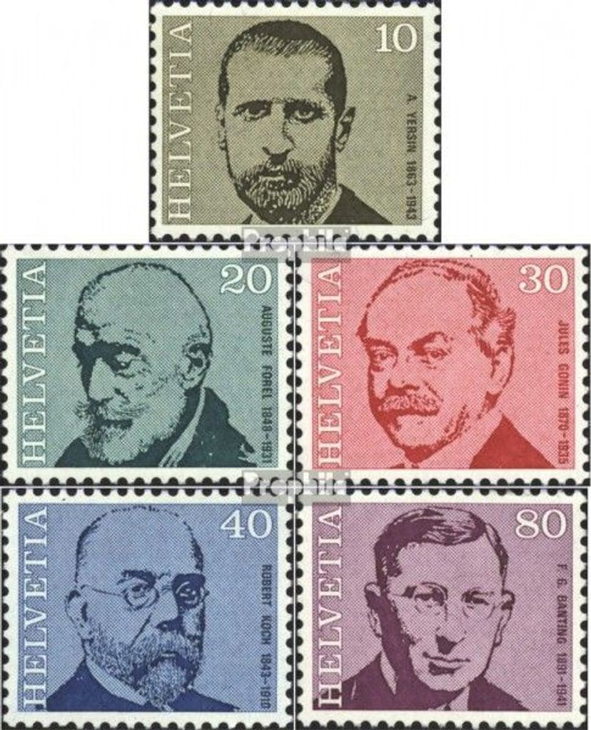Briefmarken Schweiz 1971 Mi 955-959 (kompl.Ausgabe) postfrisch Portrait
