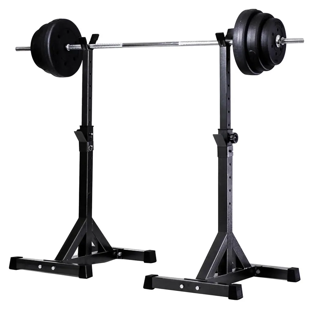 Supports d'haltères réglables verts charge 200kg pour musculation stable