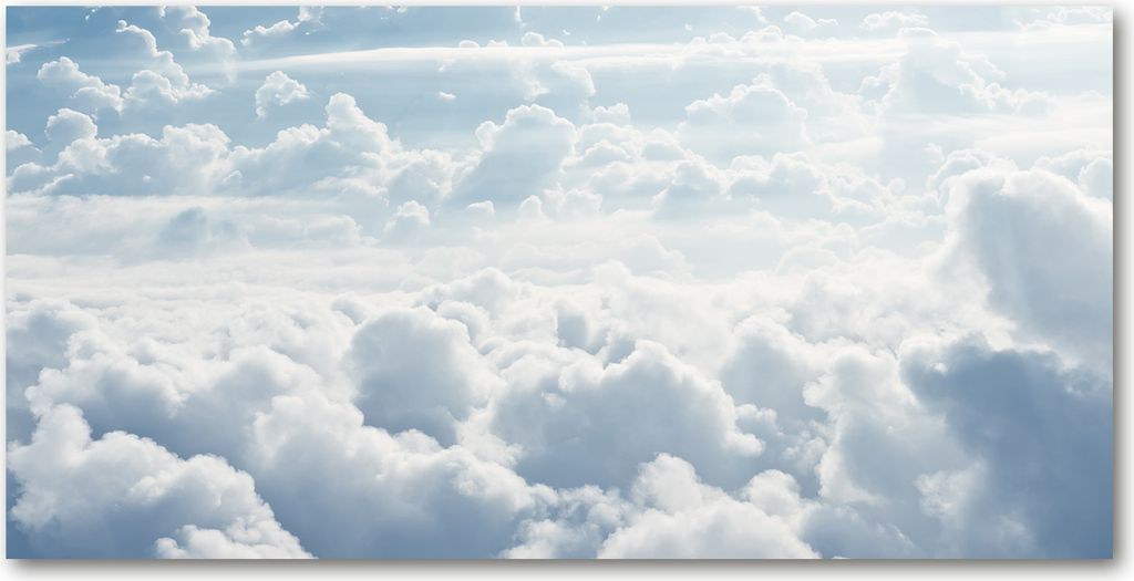 Tulup Leinwandbild - 120x60 cm - Wandkunst - Drucke auf Leinwand - Leinwanddruck - Landschaften - Weiß - Wolken