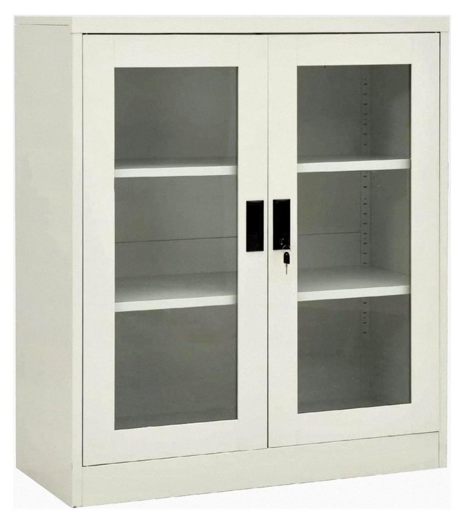 Büroschrank in Hellgrau, 90 x 40 x 105 cm