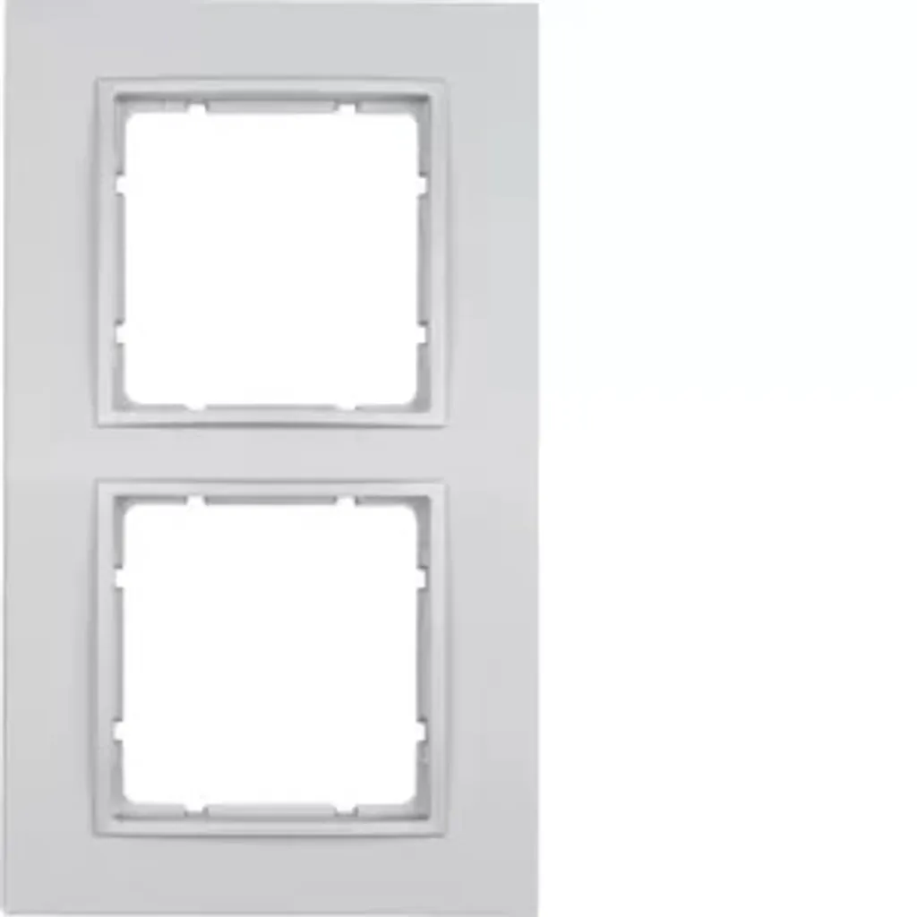 Cadre photo multiple en alu mat gris - Support 2 photos style épuré