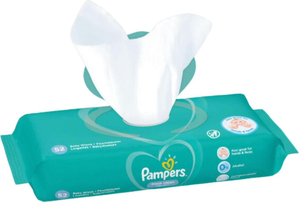 Pampers, Fresh Clean, Chusteczki nawilane, 52 sztuki Zdjęcie produktu 