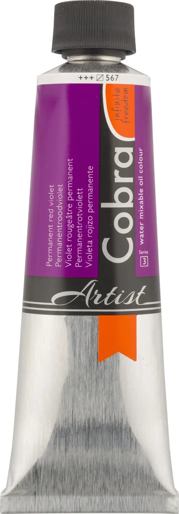 Tube Huile Miscible à l'Eau Cobra Artist Rouge Violet Permanent - 150 ml