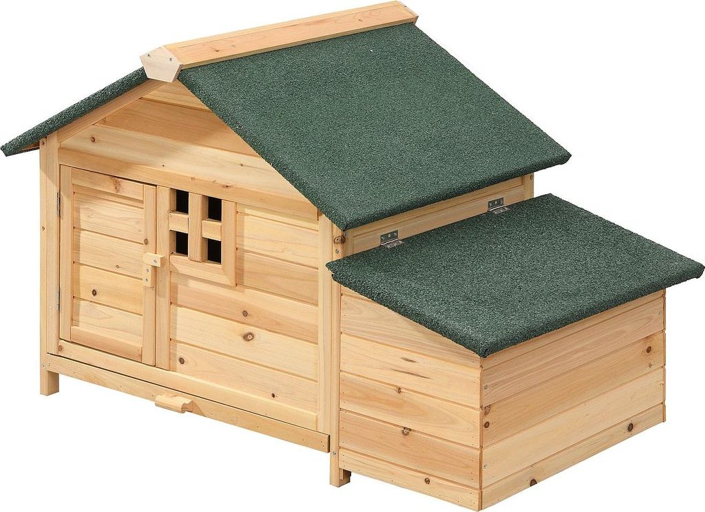 Hühnerstall aus Holz mit Legenest - für 2 Hühner - 106 x 64 Produktbild 