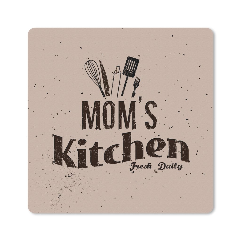 MuchoWow Mauspad Mousepad Küche - Mutter - Essen 30x30 cm - Mousepads - Maus Mat - Pad - Mausunterlage - Gaming