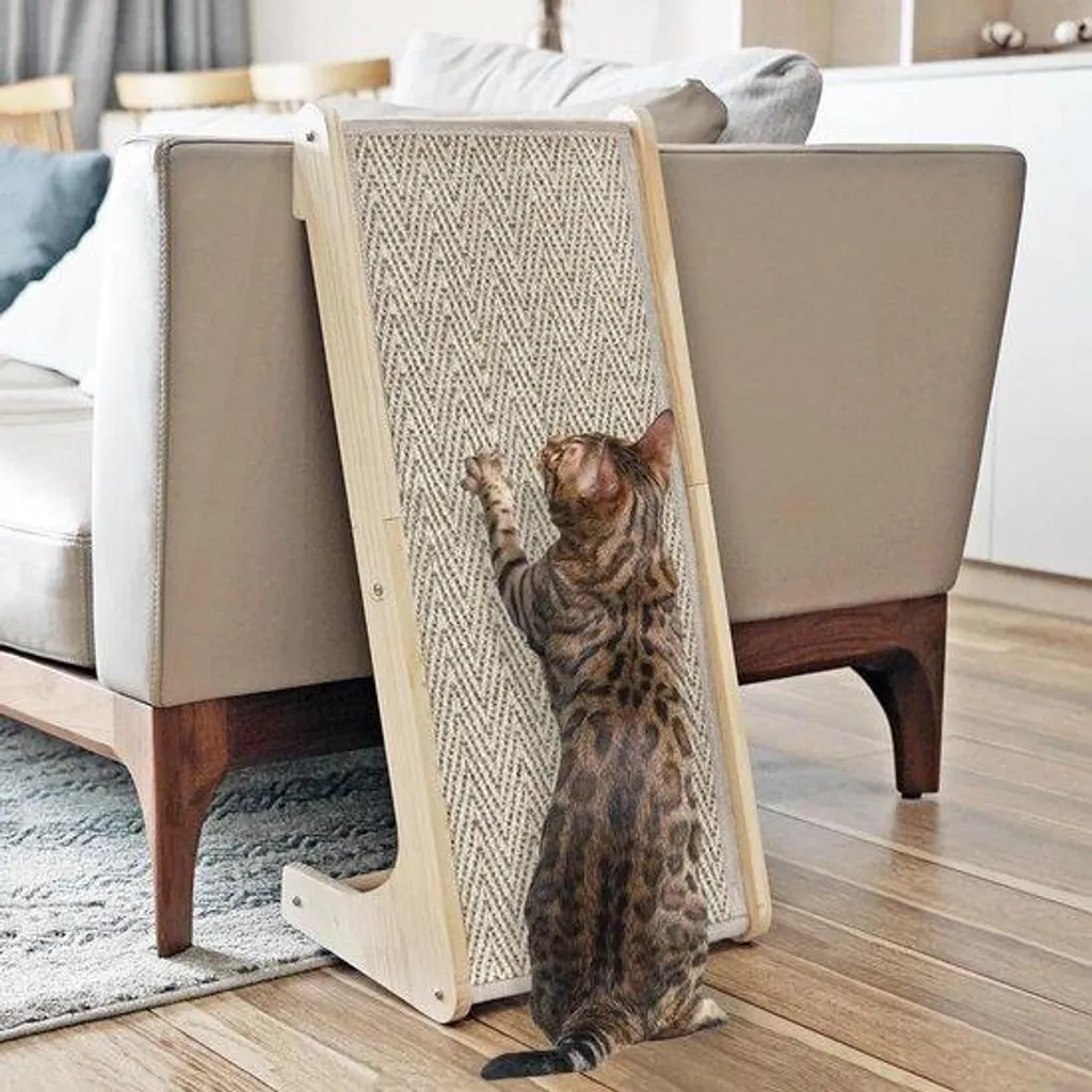 Arbre à chat griffoir d'angle en sisal 70cm - Barrière de protection XL