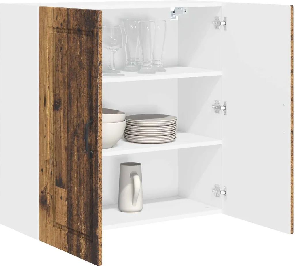 Mobile Dispensa 80x31x80 Legno Rigenerato | Arredo Cucina Eco-Friendly - 2