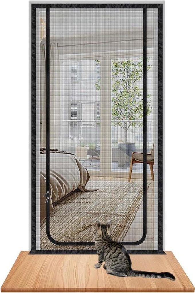 Dveře pro domácí kočky 90 x 210 cm – odolné proti Obrázek produktu 