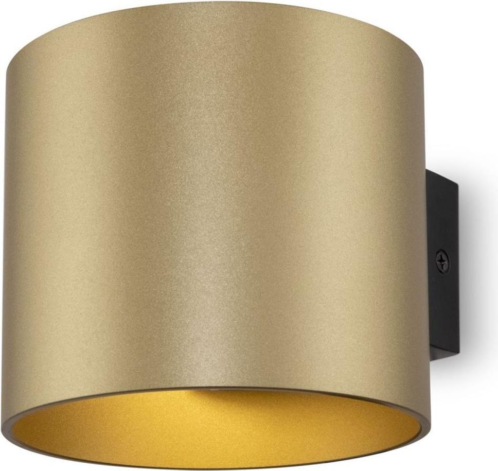 Wandleuchte Aluminium Up Down 10 cm breit in Schwarz Gold matt G9 Wandlampe