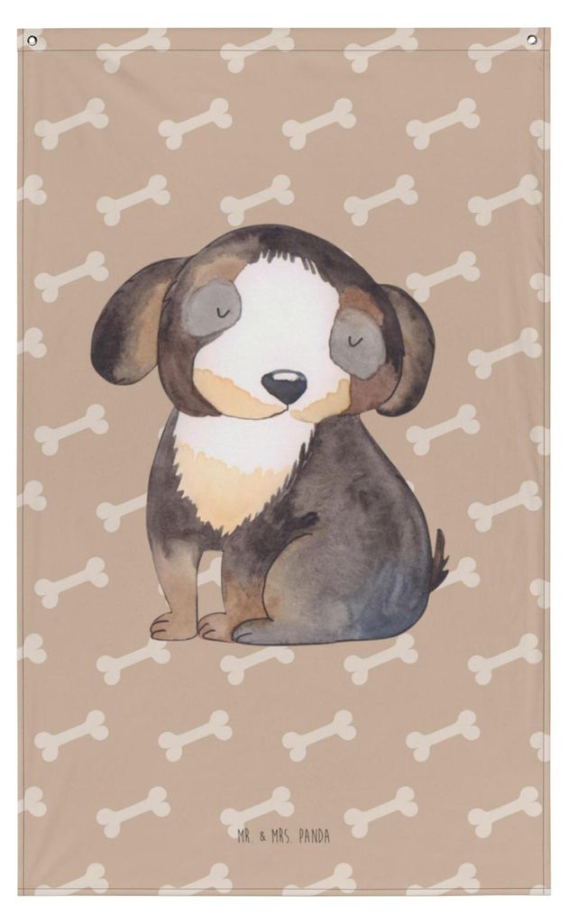 Mr. & Mrs. Panda Wandteppich Hund Entspannen - Hundeglück - Geschenk, Wandbild, Wandbehang, Sprüche, Stoff, Niedlich, Liebe, Entspannt, Gobelin, ...